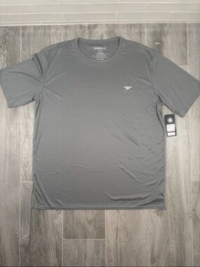 Speedo Men’s 2XL UPF 50 Swim Shirt TurboDRI Gray Big & Tall NWT